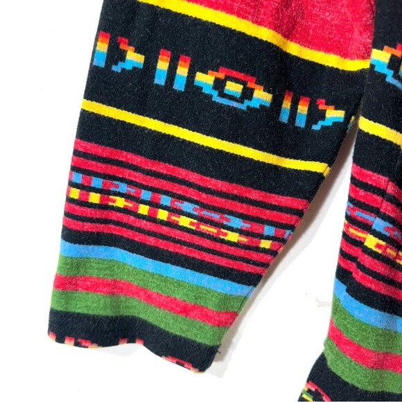 Chaps Women’s Striped Aztec Southwestern 1/4 Zip Top - Picture 4 of 8